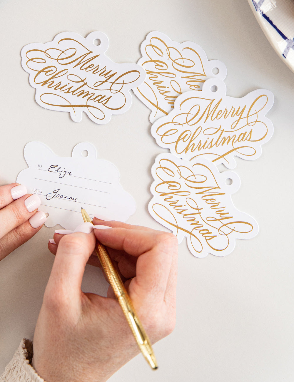 6pk Gift Tags "Merry Christmas" Gift Tags Bespoke Letterpress