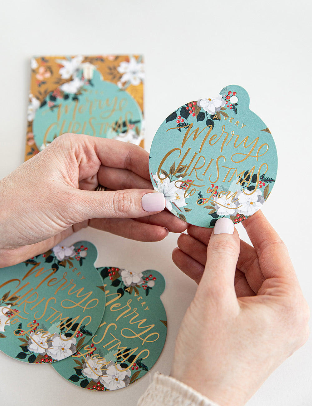 6pk Christmas Gift Tags "A very Merry Christmas to you" Gift Tags Bespoke Letterpress