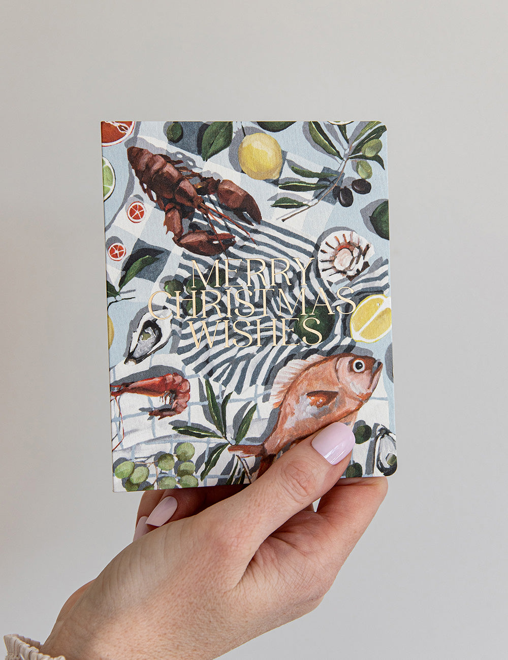 "Merry Christmas Wishes" Christmas Card Greeting Cards Bespoke Letterpress