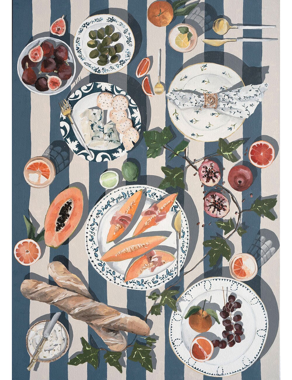 "Cheese & Crackers" Original Whitney Spicer Artwork 70 x 100cm Bespoke Letterpress