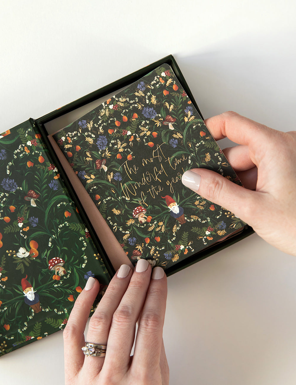 10 Pack Greeting Card Boxset - Olive Christmas Greeting Cards Boxset Bespoke Letterpress