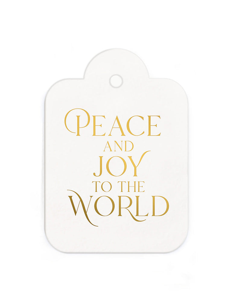 Gift Tags 6 pack "Peace and Joy" Gift Tags Bespoke Letterpress 