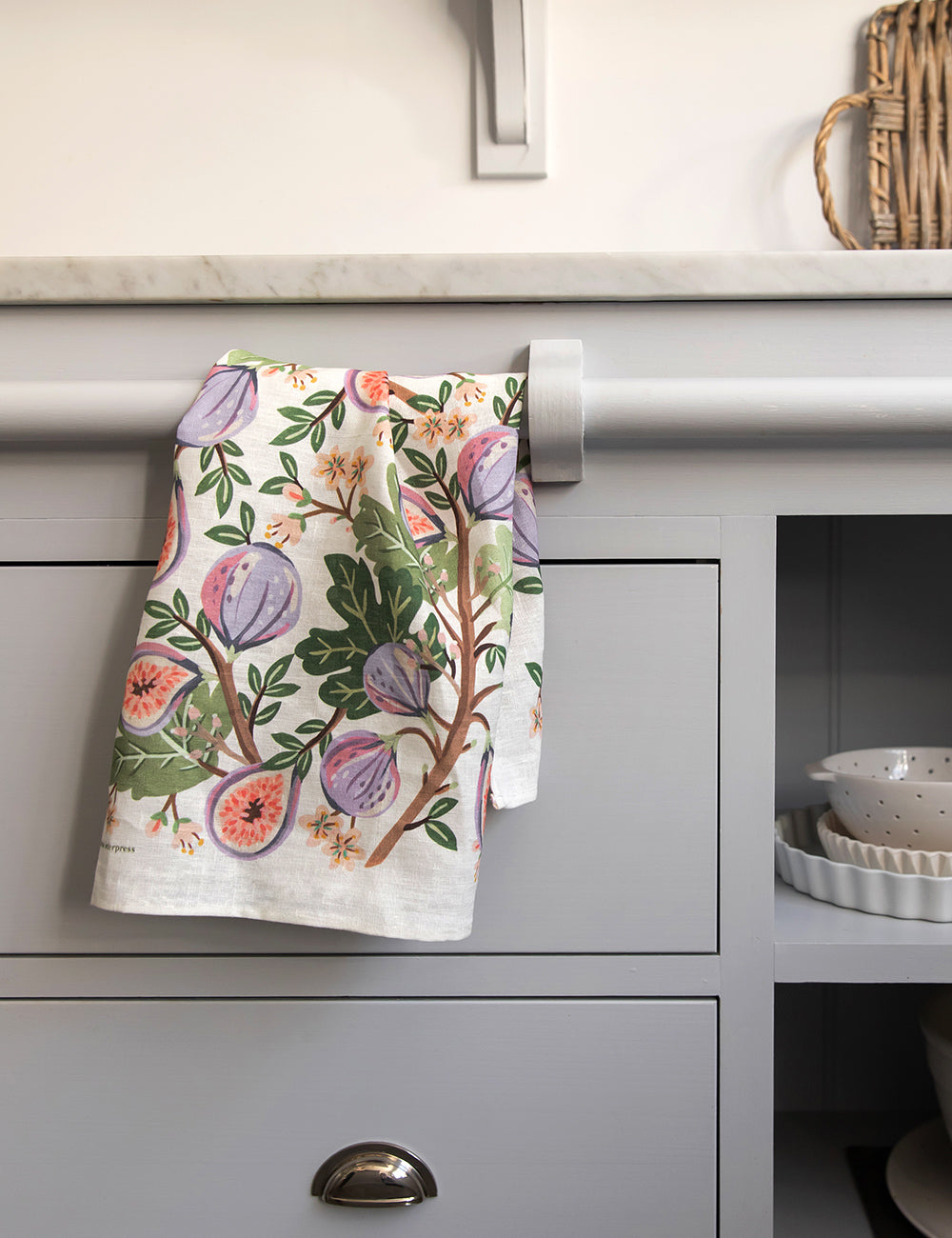 Figs 100% Linen Tea Towel Tea Towel Bespoke Letterpress