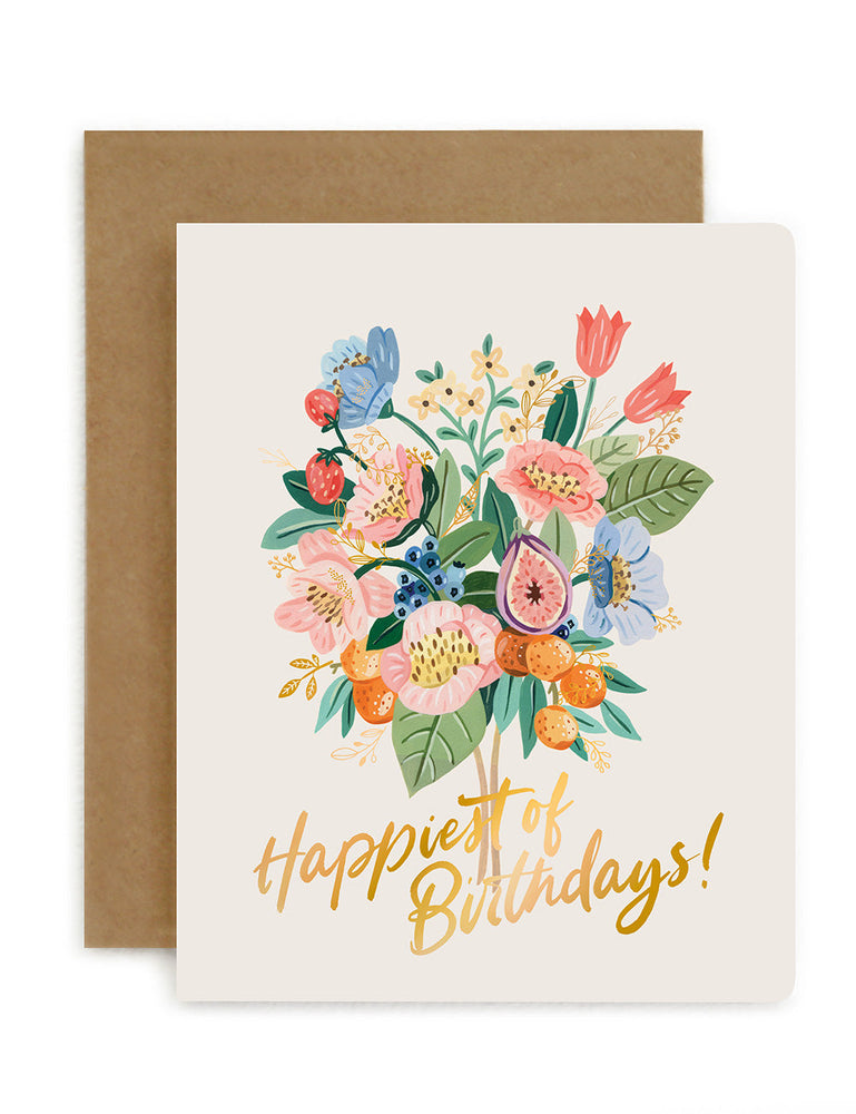 Happiest of Birthdays - Fruit Bunch Greeting Card