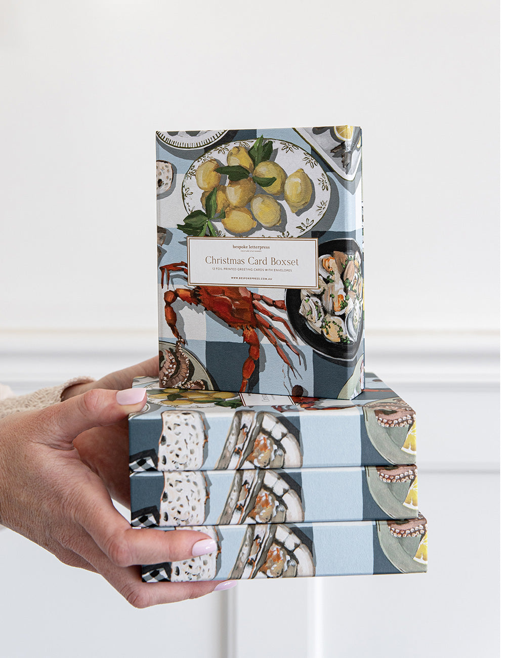 The Christmas Table Greeting Card Boxset (12 cards) Bespoke Letterpress