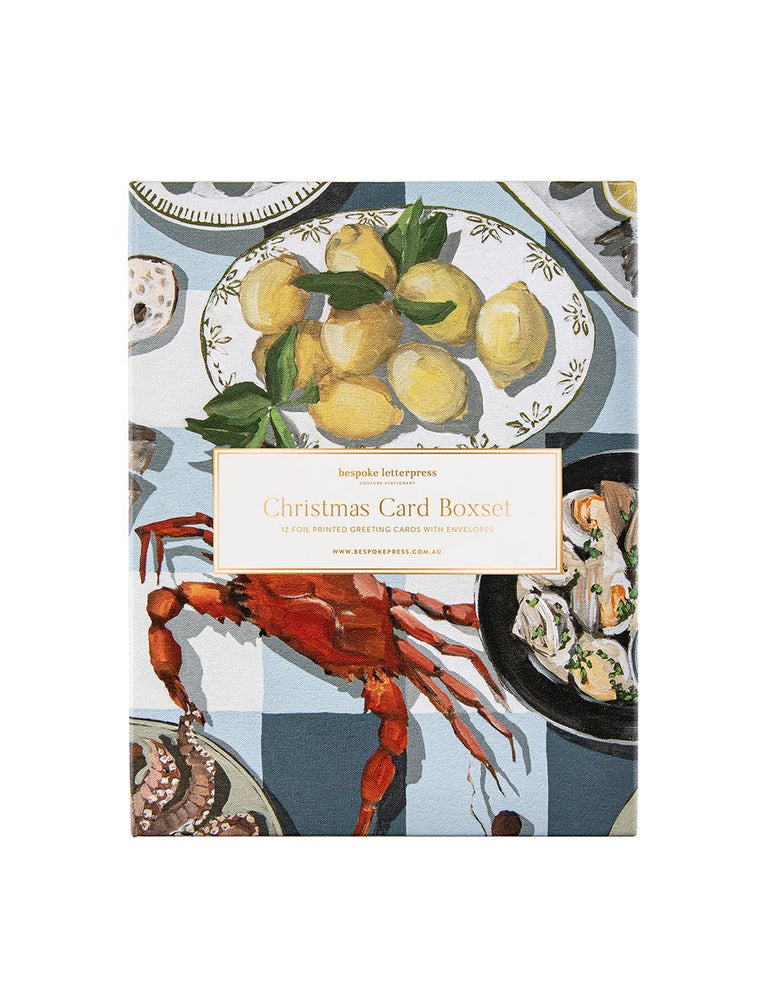 The Christmas Table Greeting Card Boxset (12 cards) Bespoke Letterpress 