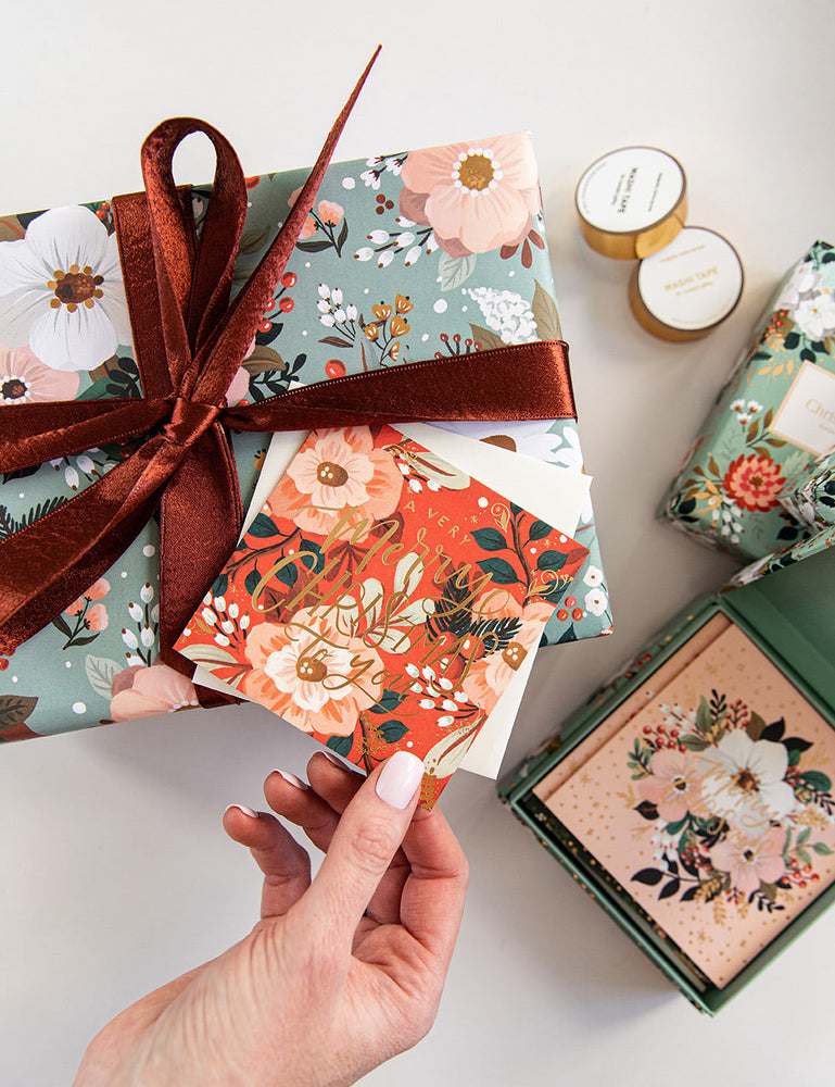Floral Fields Gift Card Boxset (12 Cards) Bespoke Letterpress 