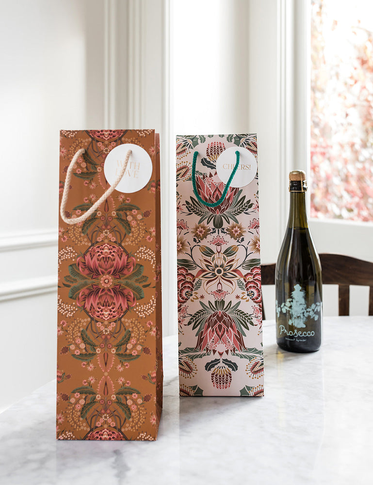 Wine Gift Bag - Cream Gift Bag Bespoke Letterpress 