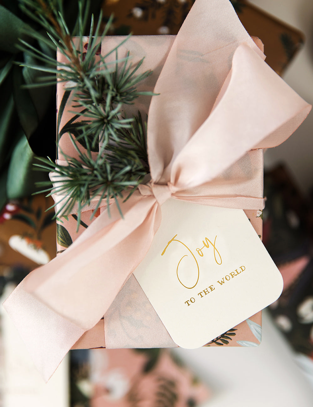 Christmas Gift Tags 6 pack "Joy To The World" Gift Tags Bespoke Letterpress