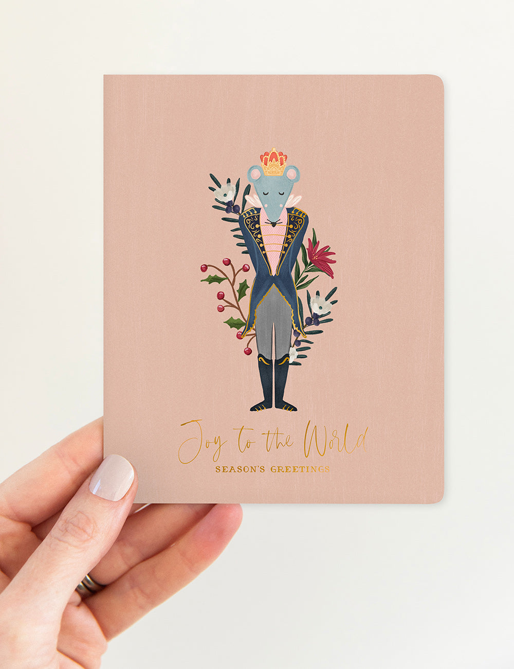 Joy to the world (Mouse) Greeting Cards Bespoke Letterpress