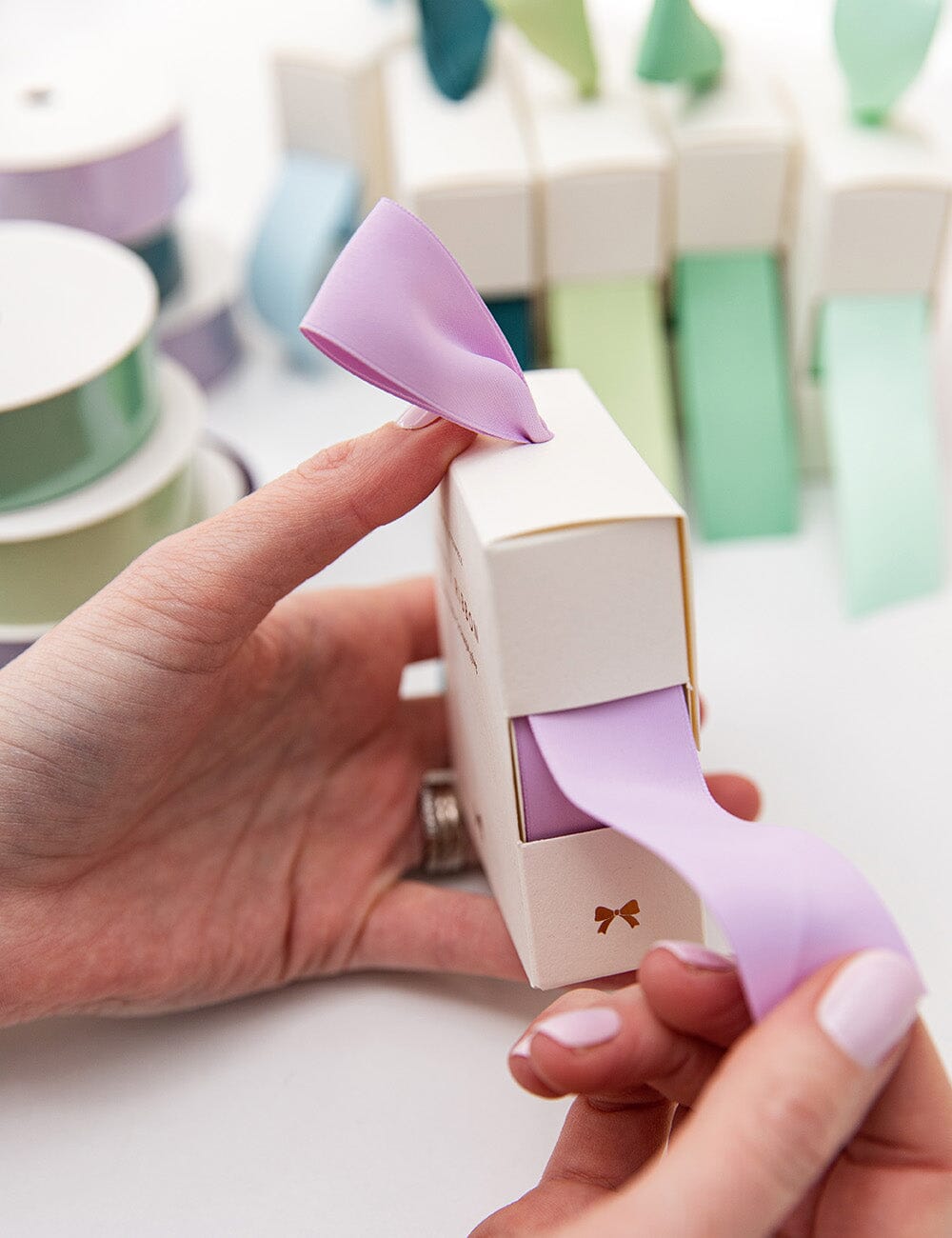 Lilac Luxury Satin Ribbon - 10 metres Satin Ribbon Bespoke Letterpress