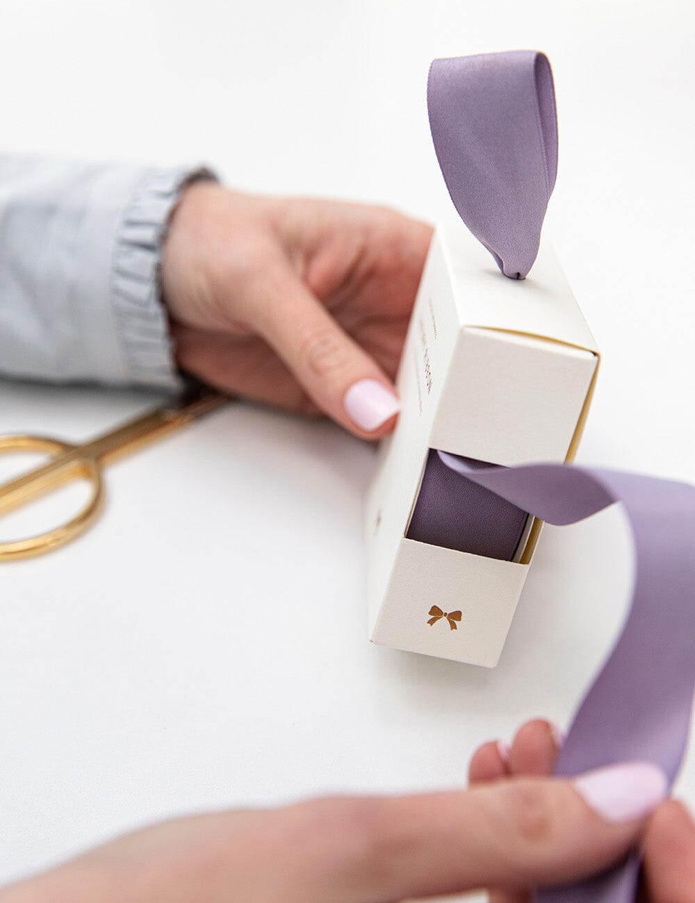 Mauve Luxury Satin Ribbon - 10 metres Satin Ribbon Bespoke Letterpress