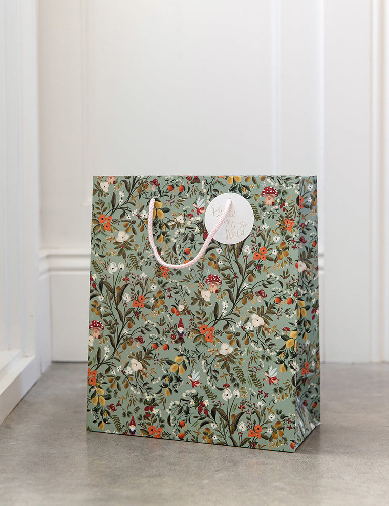Large Gift Bag - Christmas Gnome Gift Bag Bespoke Letterpress 