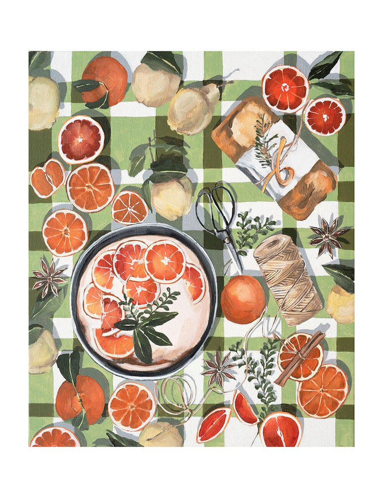 "Oranges" Original Whitney Spicer Artwork 50 x 60cm Bespoke Letterpress 