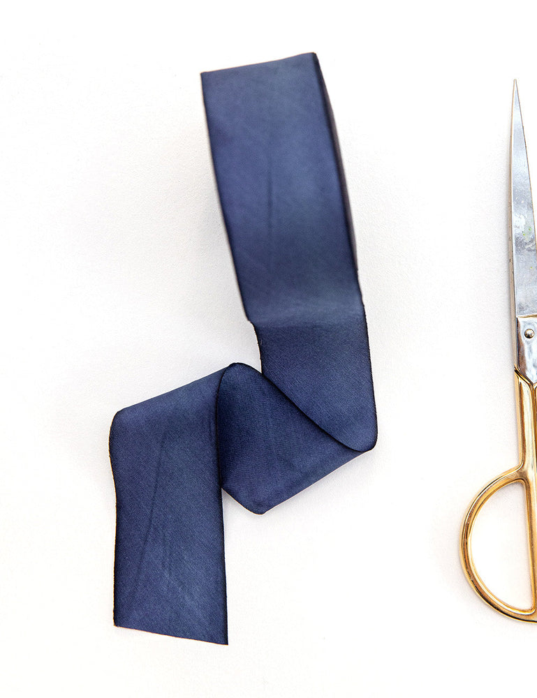 Royal Blue Silk Ribbon - 3 metres Silk Ribbon Bespoke Letterpress 