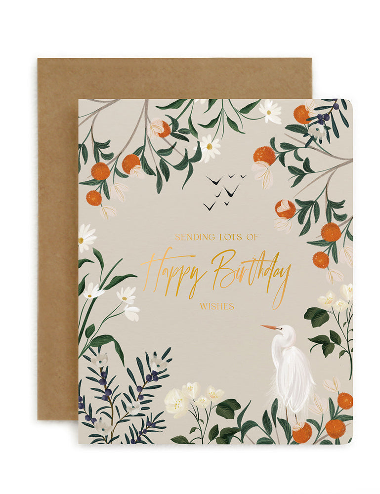 Sending lots of Happy Birthday Wishes Greeting Cards Bespoke Letterpress 
