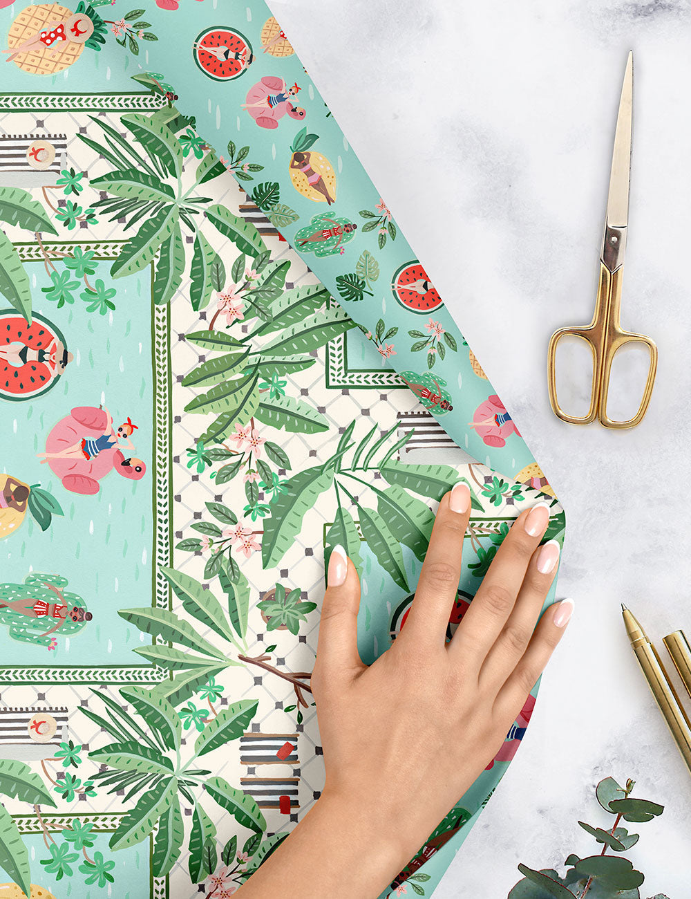 Summer Girls / Miami 6pk Wrap Gift Wrap Bespoke Letterpress