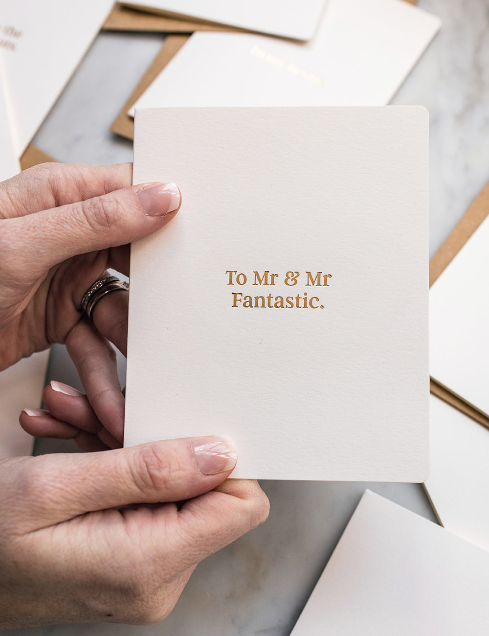 To Mr & Mr Fantastic Greeting Cards Bespoke Letterpress