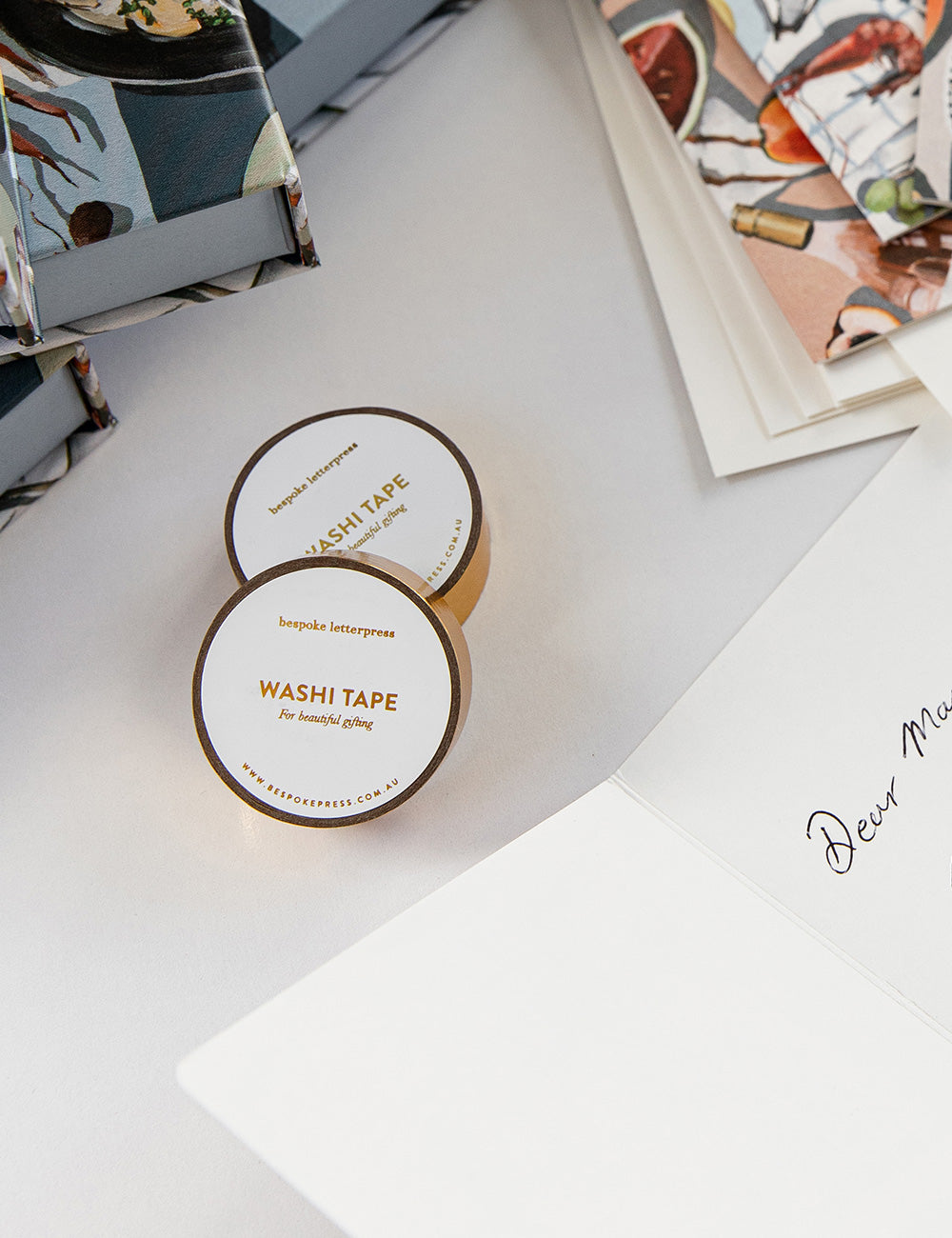 Gold Washi Tape Bespoke Letterpress