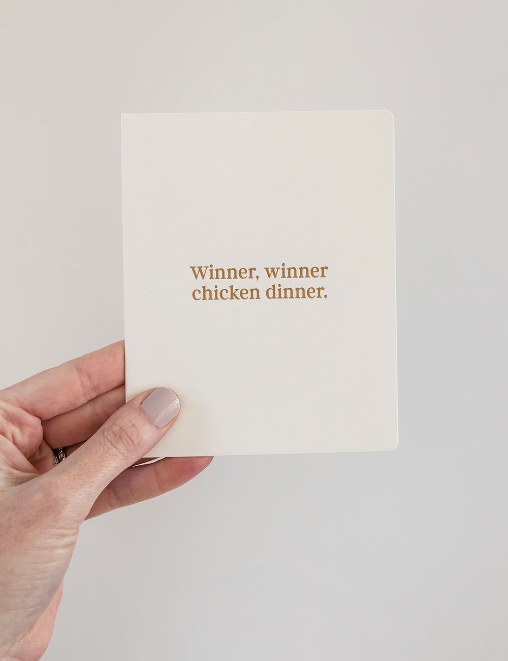 Winner Winner Chicken Dinner Greeting Cards Bespoke Letterpress