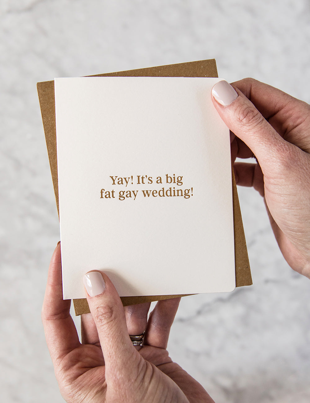 Yay! It's a big fat gay wedding! Greeting Cards Bespoke Letterpress