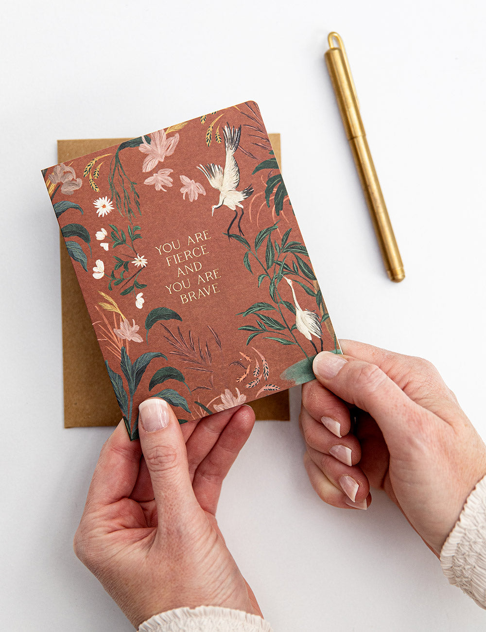 You are fierce and you are brave Greeting Cards Bespoke Letterpress