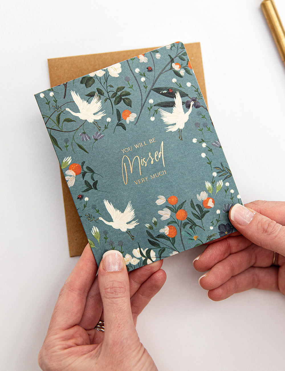 You will be missed very much Greeting Cards Bespoke Letterpress