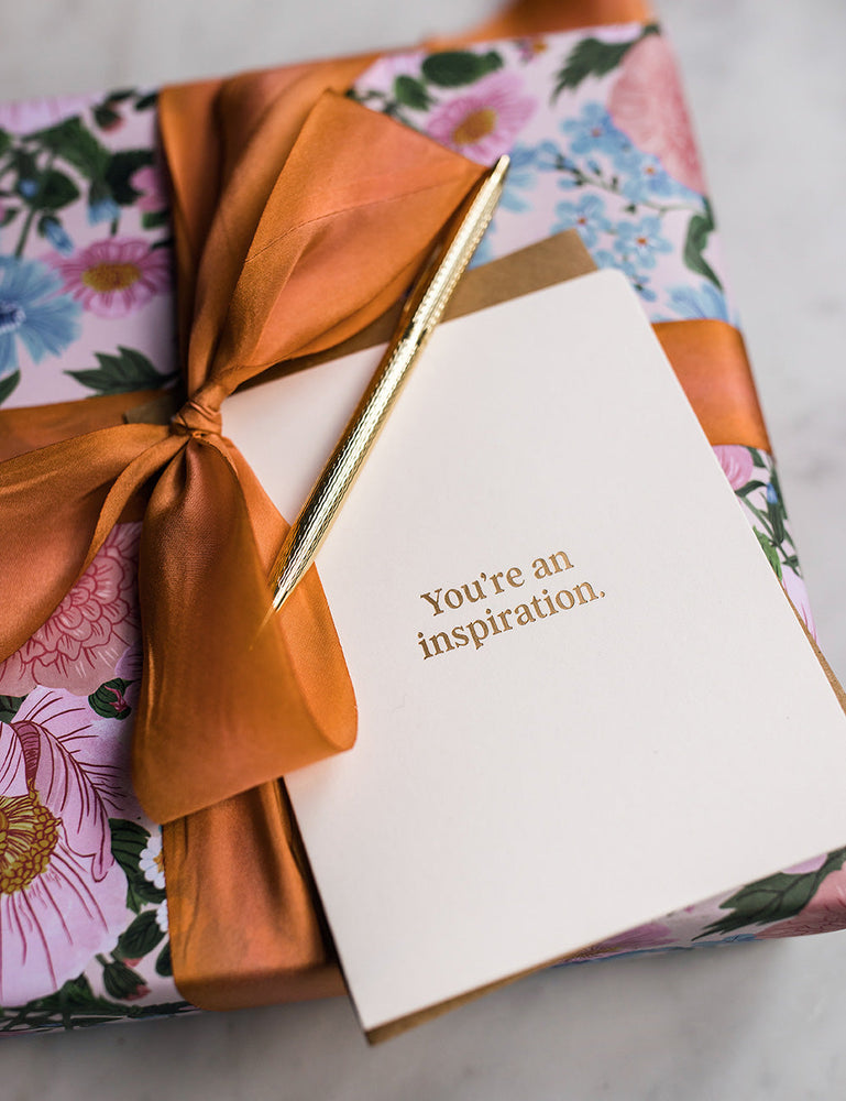 You're an inspiration Greeting Cards Bespoke Letterpress 