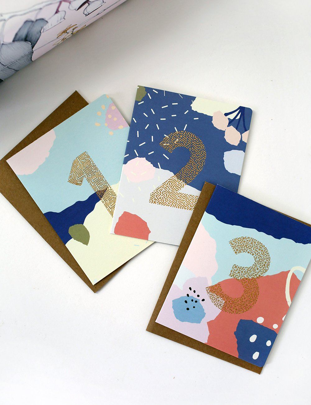 2 Greeting Cards Bespoke Letterpress