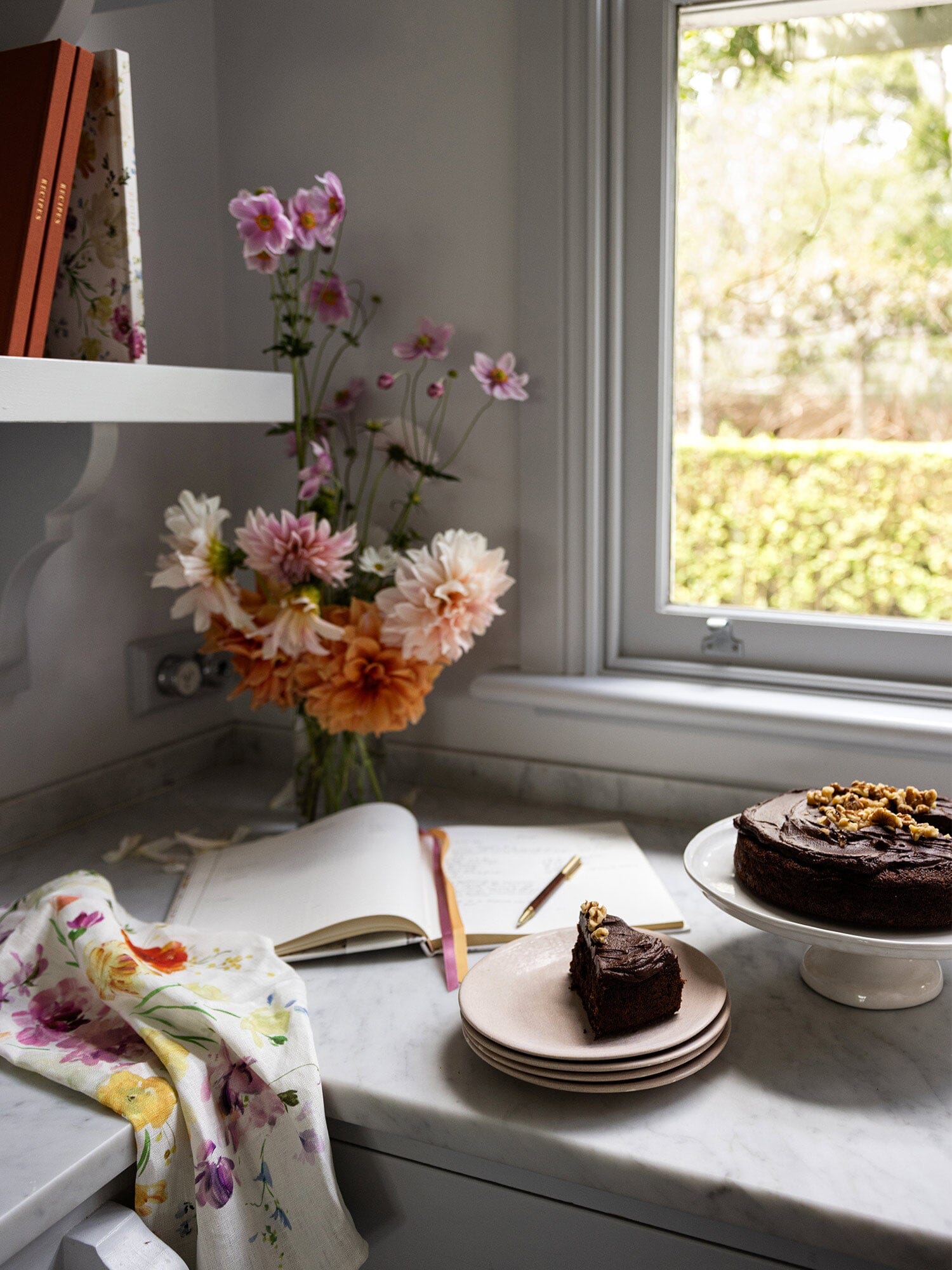 Chocolate, Walnut & Coffee Cake