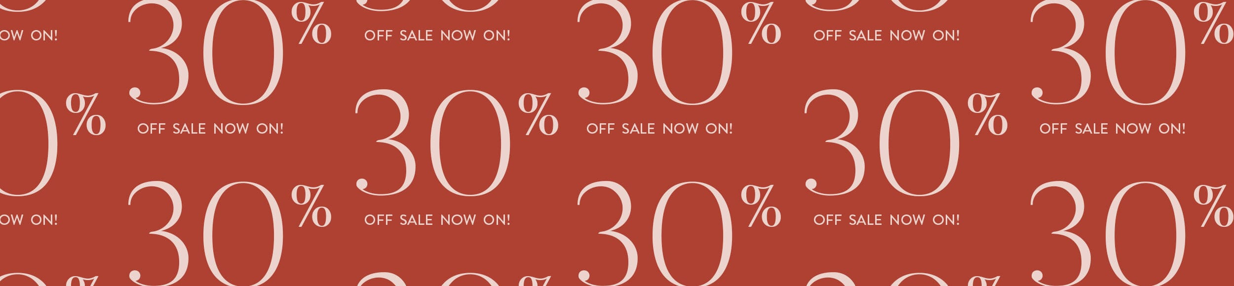 Boxing Day 30% off Sale