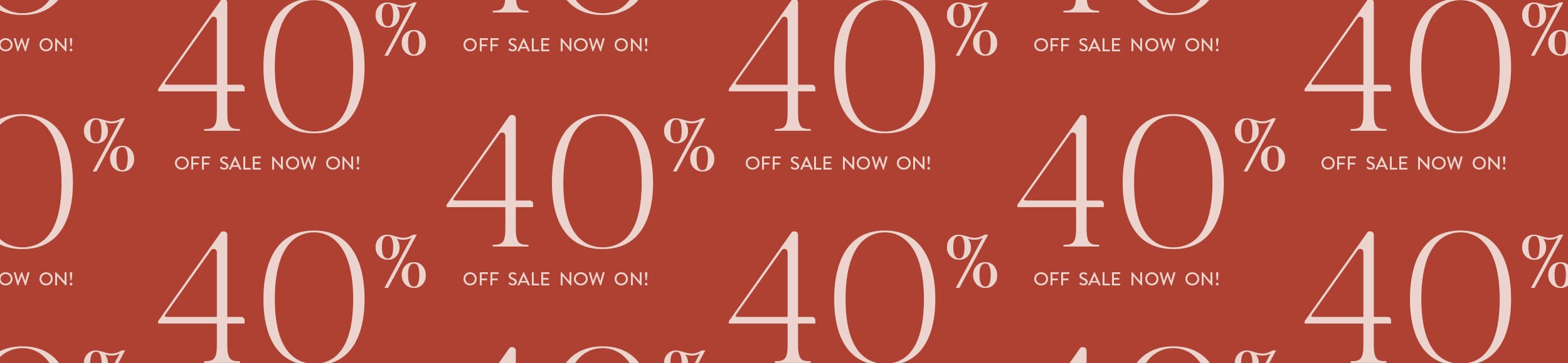 Boxing Day 40% off sale