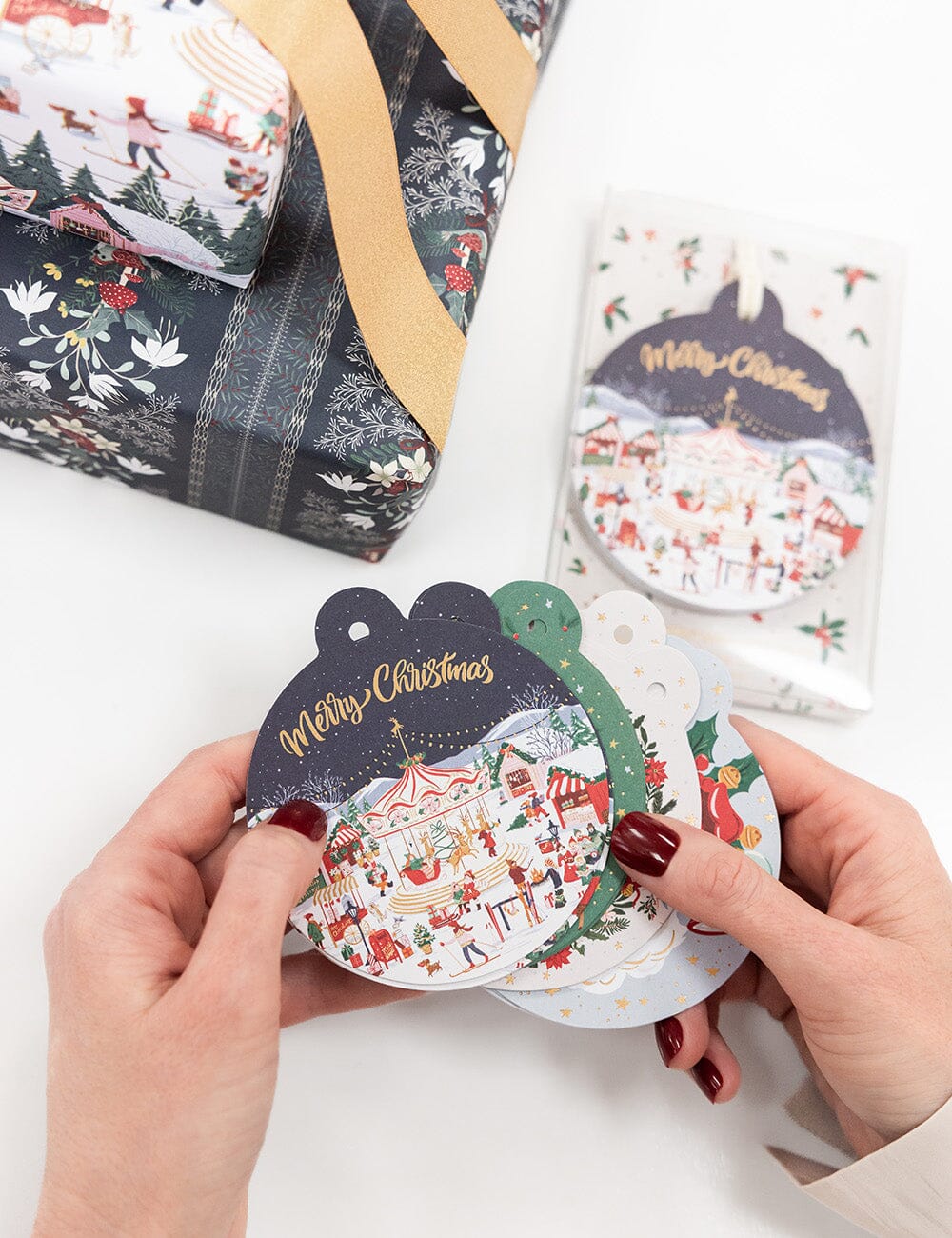 12 Pack Bauble Gift Tag - Season of Joy
