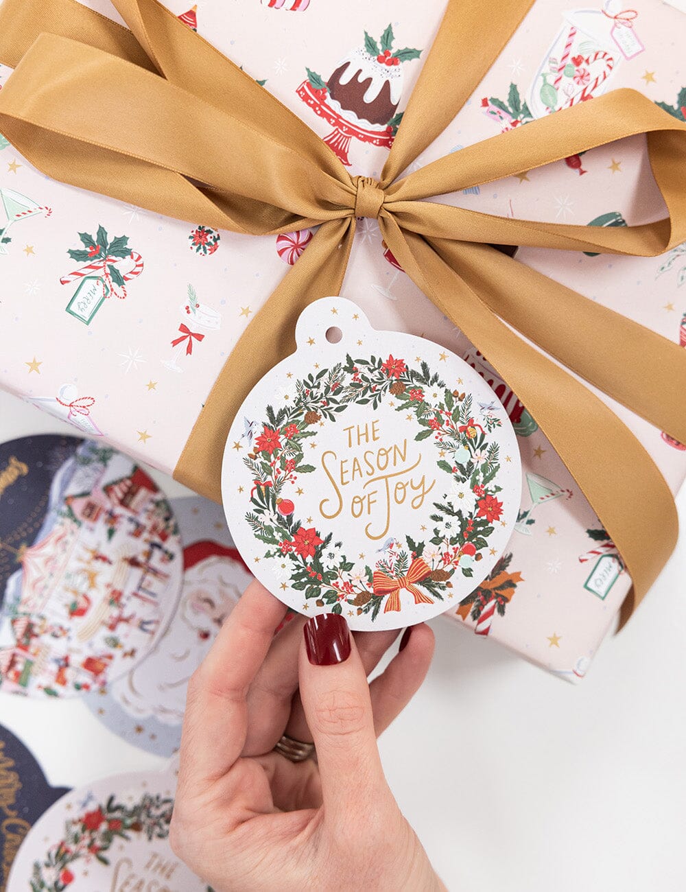 12 Pack Bauble Gift Tag - Season of Joy