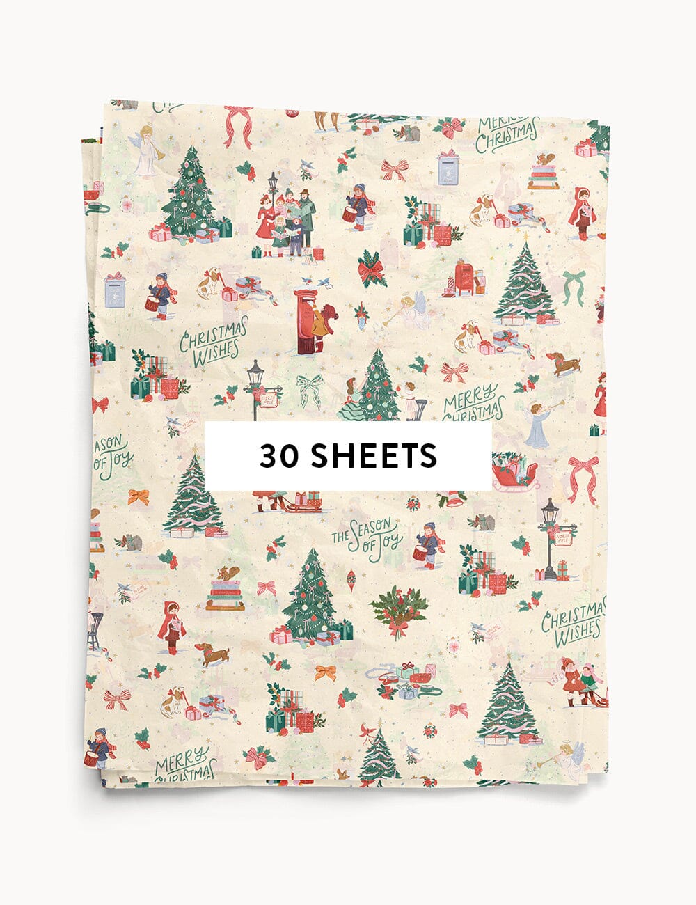 30pk Tissue Paper - Season of Joy Tissue Paper Bespoke Letterpress 