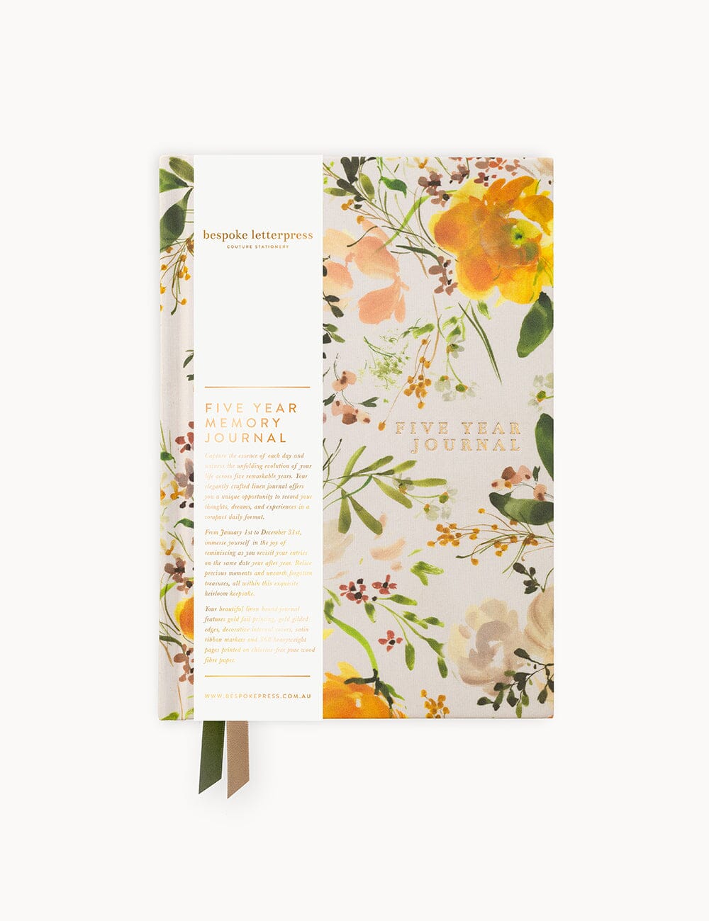 Ranunculus 5 Year Journal Journals Bespoke Letterpress 