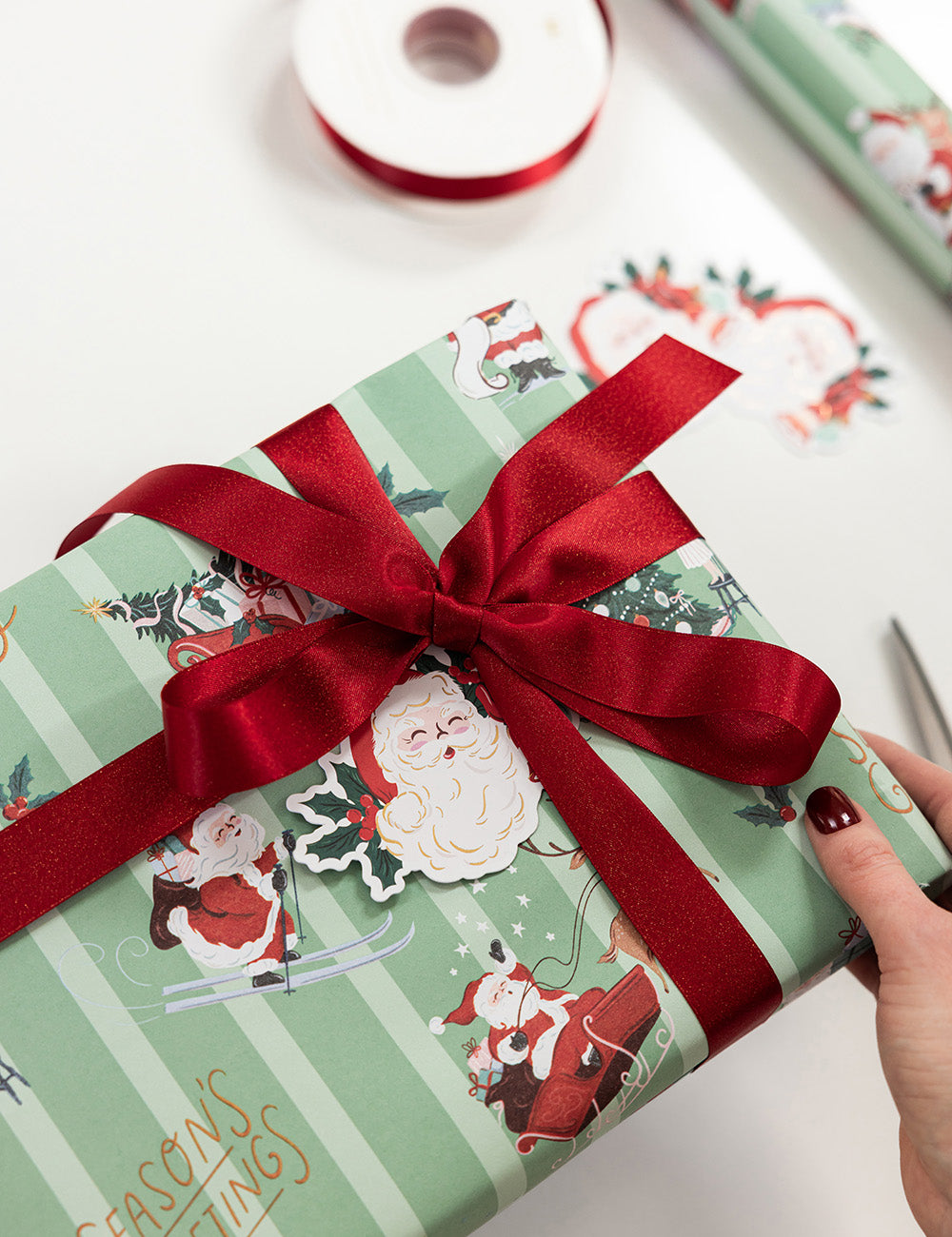 6pk Christmas Gift Tags Jingle Bells Santa