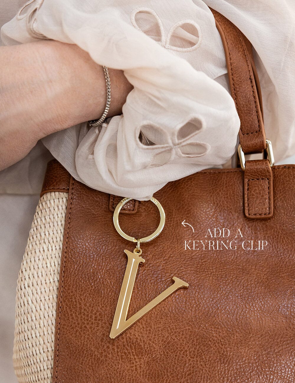 V - Fine Enamel Alphabet Ornament