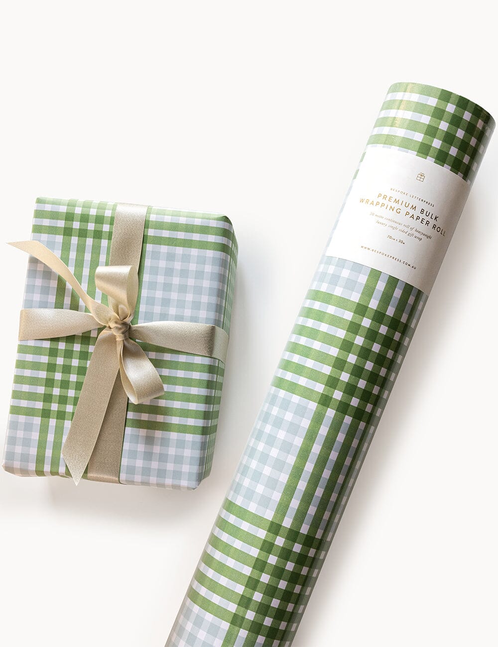 Gift Wrap Roll 30m - Nordic Blue Check