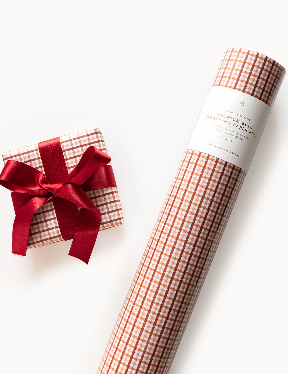 Gift Wrap Roll 30m - Christmas Tartan Check