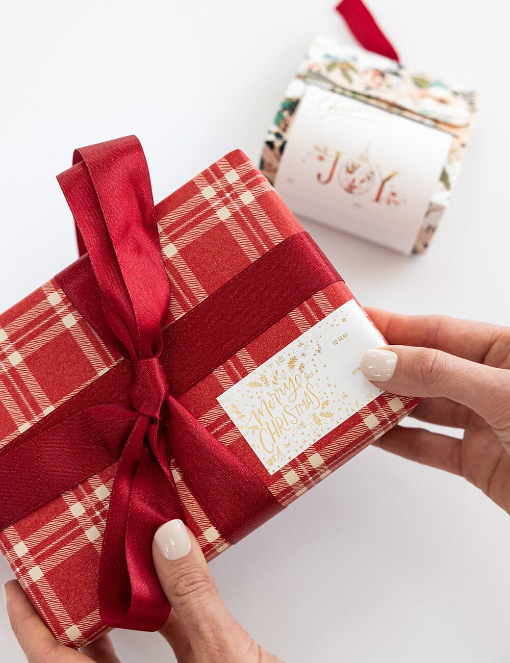 Gift Wrap Roll 30m - Christmas Red Check Plaid