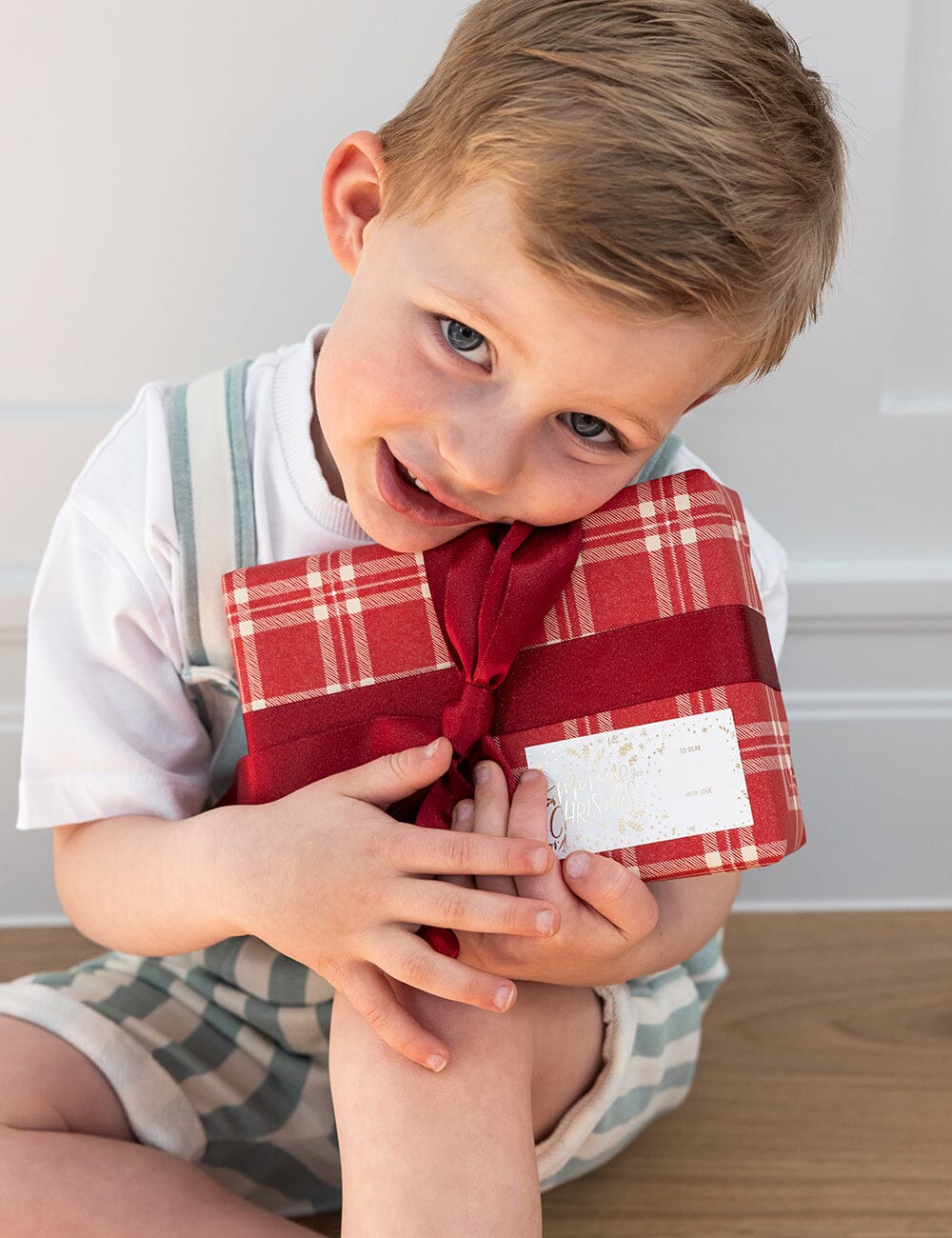 Gift Wrap Roll 30m - Christmas Red Check Plaid
