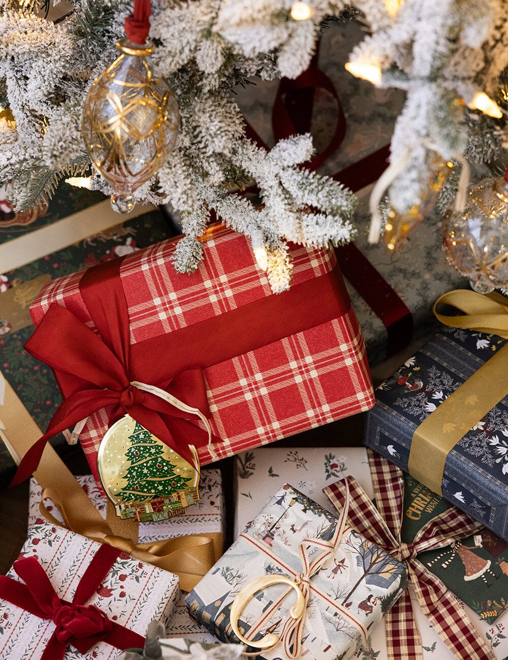 Gift Wrap Roll 30m - Christmas Red Check Plaid