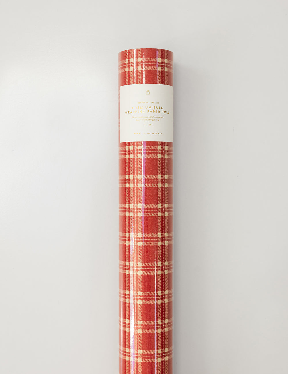 Gift Wrap Roll - Christmas Red Check Plaid