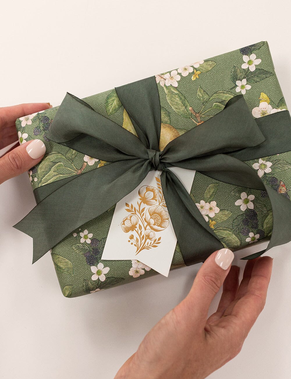 Floral - Single Tag Gift Tags Bespoke Letterpress 