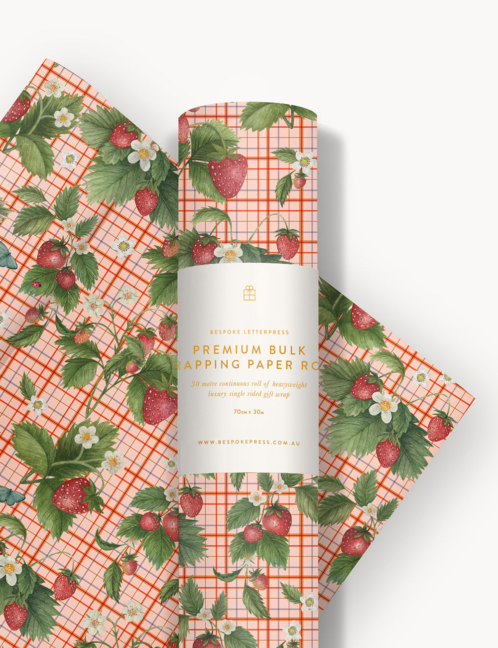 Gift Wrap Roll - Strawberries