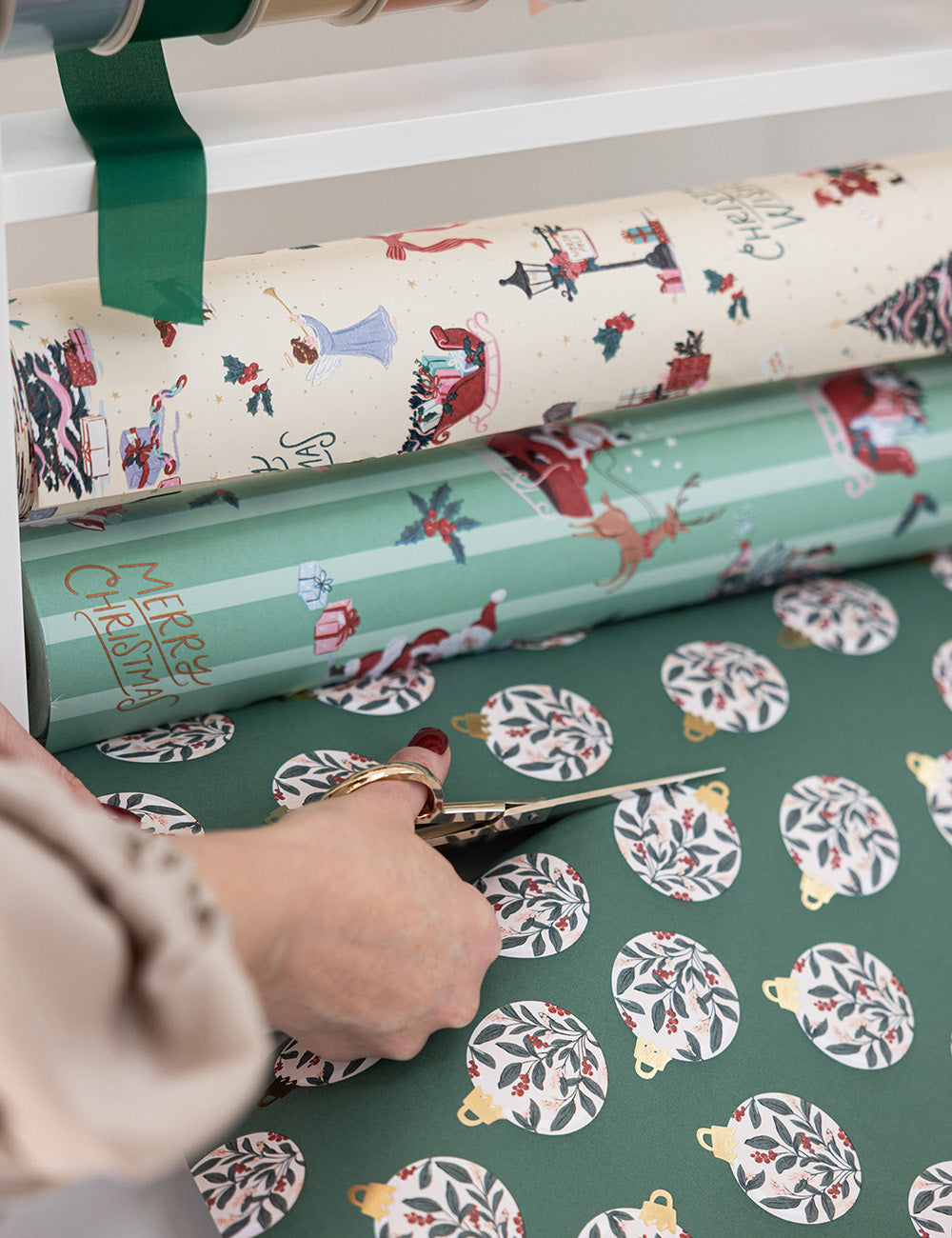 Gift Wrap 30m Roll - Christmas Ornaments