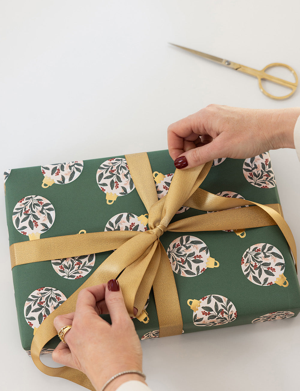 Gift Wrap 30m Roll - Christmas Ornaments
