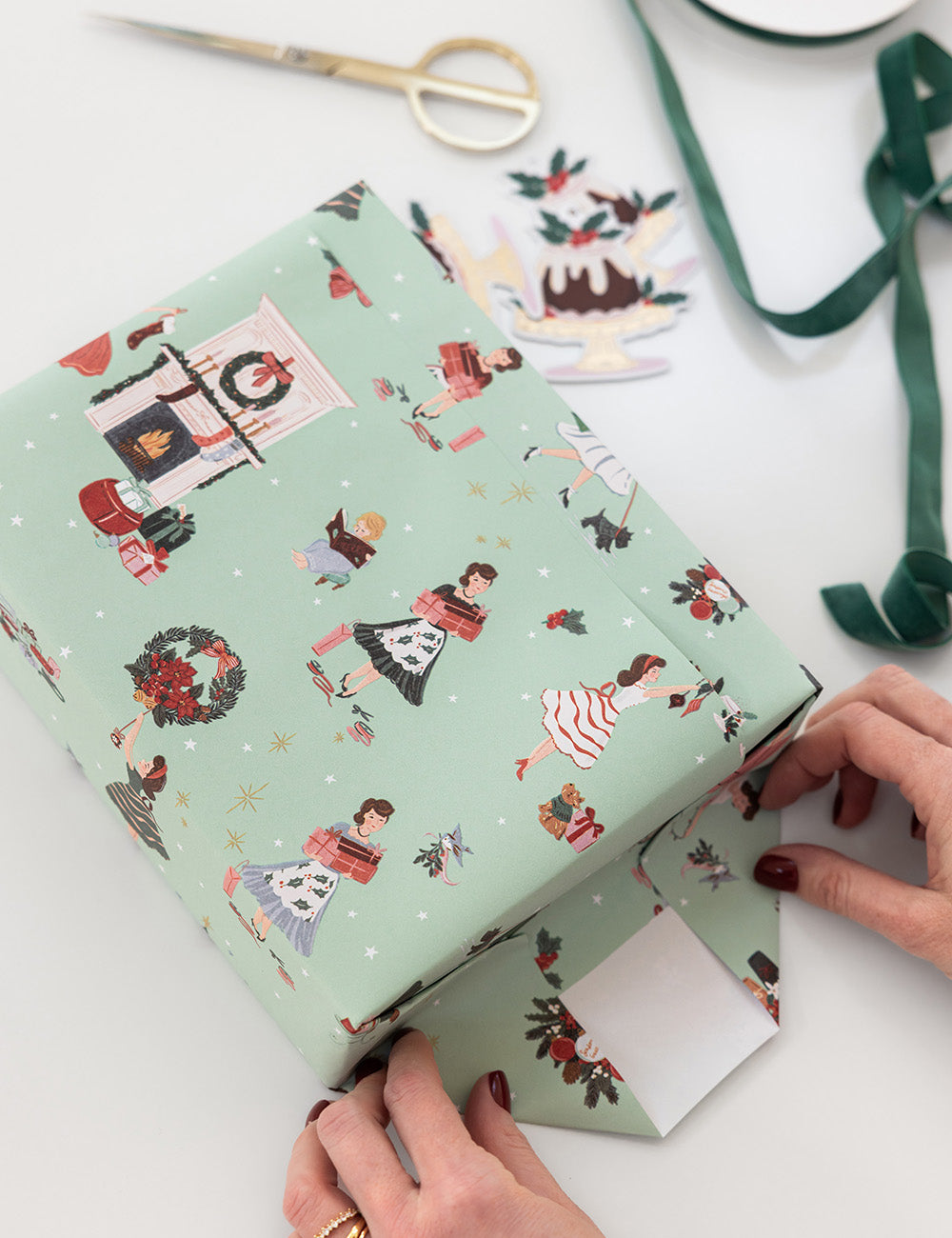 Gift Wrap 30m Roll - Christmas Ladies