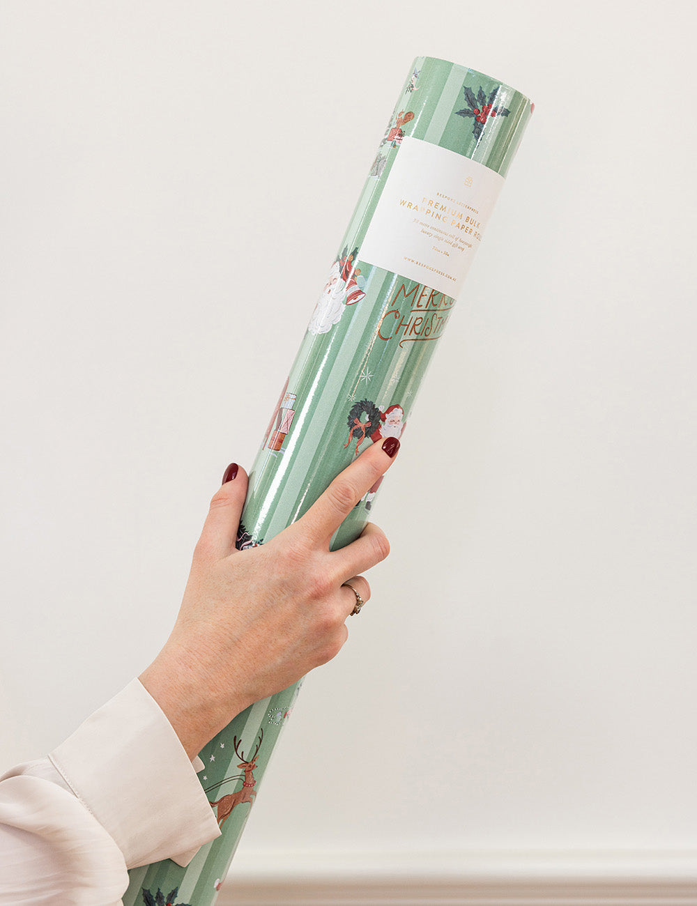 Gift Wrap 30m Roll - Christmas Santas